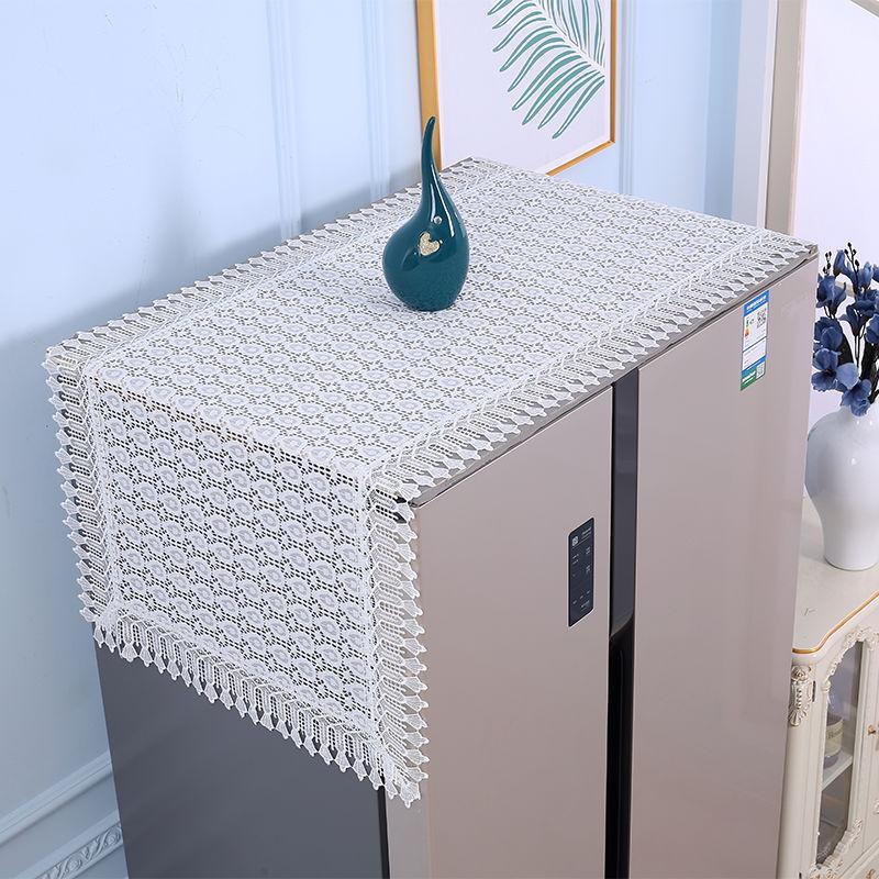 

Сельская кружевная пряжа, дышащая вышивка, чехол для холодильника, чехол для стиральной машины, многоцелевое полотенце 55 * 140cm