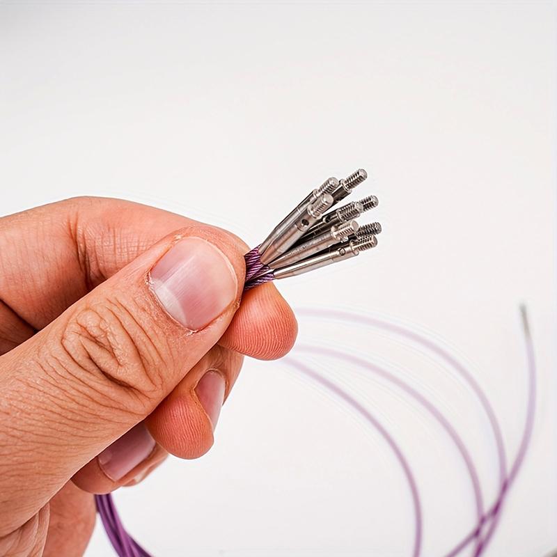 1PC Stainless Steel Disassembly Accessory Rope Rotating Needle Weaving Tool DIY Nylon Detachable Circular Needle Multi-functional