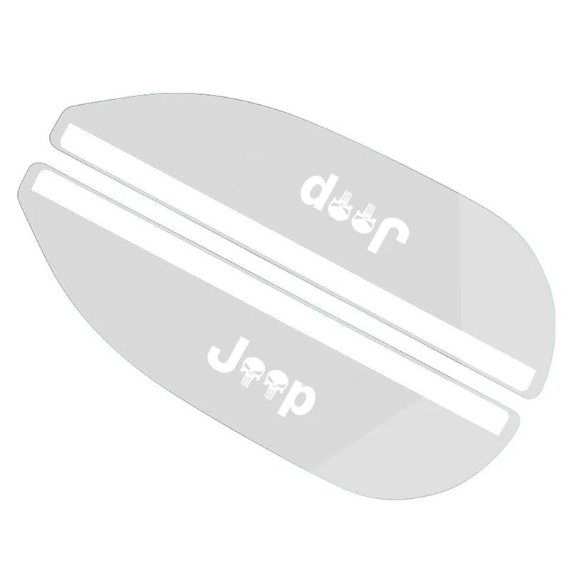 2Pcs Car Rearview Mirror Rain Cover Snow Sun Visor Shield For Jeep Grand Cherokee Wrangler JK Gladiator Compass Renegade Wagonee