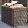 VidaXL Garden Side Tables 2 Pcs, Coffee Tables with Legs, Outdoor Patio Terrace Furniture, Grey Wicker 366131