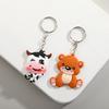 Cartoon Elephant PVC Keychain Pendant - Soft Rubber Animal Design