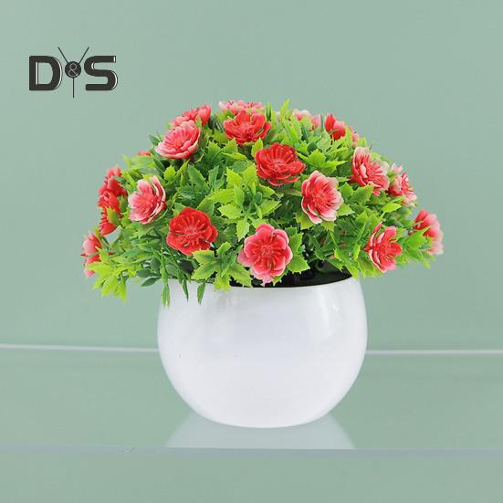 Fake Potted Plant Realistic Durable Artificial Bonsai Ornament for Home Office Patio Desktop Decoration