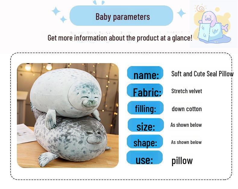 Osaka Spotted Seal Pillow Plush Toy