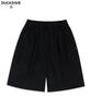 Deogdaibeu Tuck Wide Half Pants Black