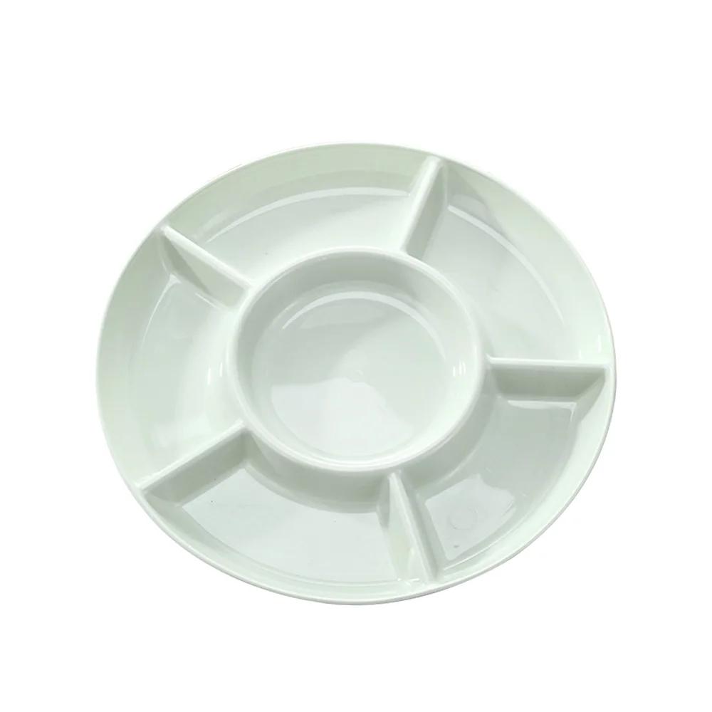 1 Stück Lebensmittelaufbewahrungstablett mit 6 Fächern, getrocknete Früchte, Snackteller, Vorspeisen-Servierplatte für Party, Süßigkeiten, Gebäck, Nüsse