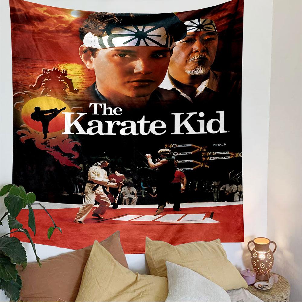 Tapisserie Karate Kid à Suspendre au Mur, Film Classique d'Arts Martiaux, Décor Mural pour Chambre à Coucher Salon Dortoir