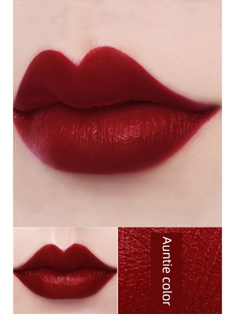 Elegant Red Lipstick for Yellow Skin Tones, Enhances Complexion, Matte, Long-Lasting, Waterproof, Genuine Brand, Official Flagship Store, Nude Color
