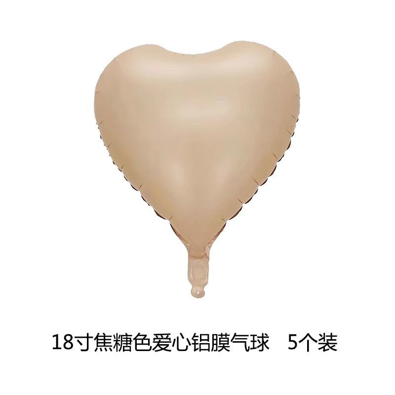 18-Inch Love Aluminum Film Balloon Confession Decoration Engagement Wedding Birthday Scene Arrangement Floating Heart Balloon