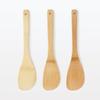 MUJI Soot Bamboo Cooking 30cm 83074920 Spatula, Approx. Long,