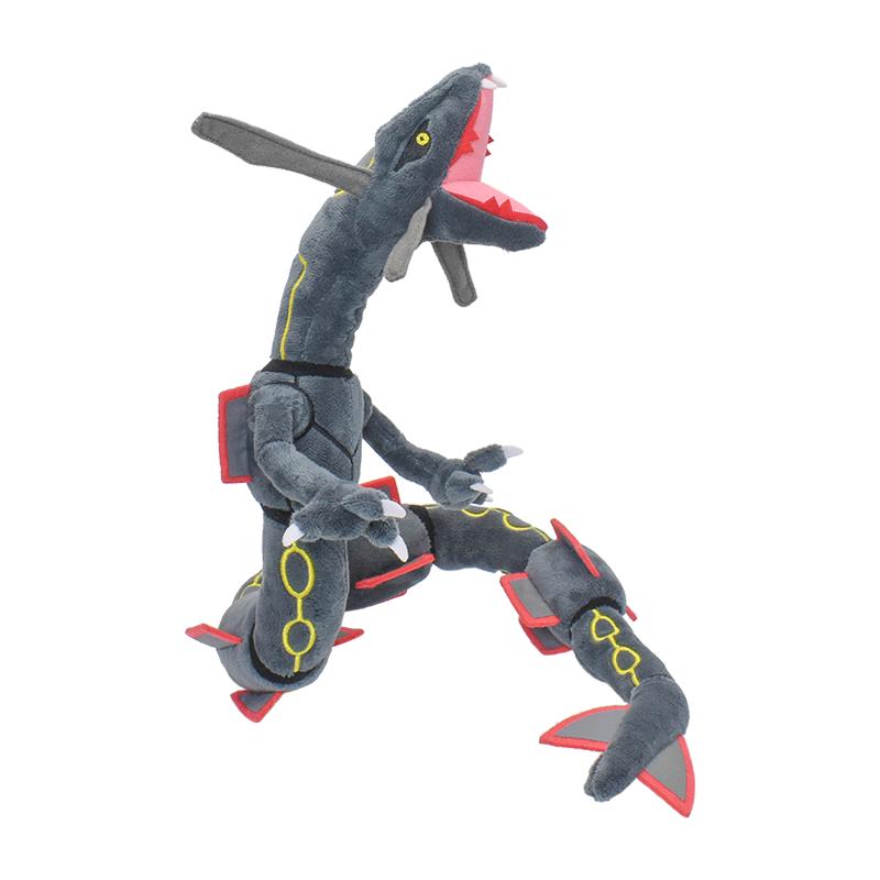 Shiny Rayquaza Plush Toys Stuffed Animal Game for Collectible Gift,Soft Plushies,Cute Cartoon Character Black 12 Inch