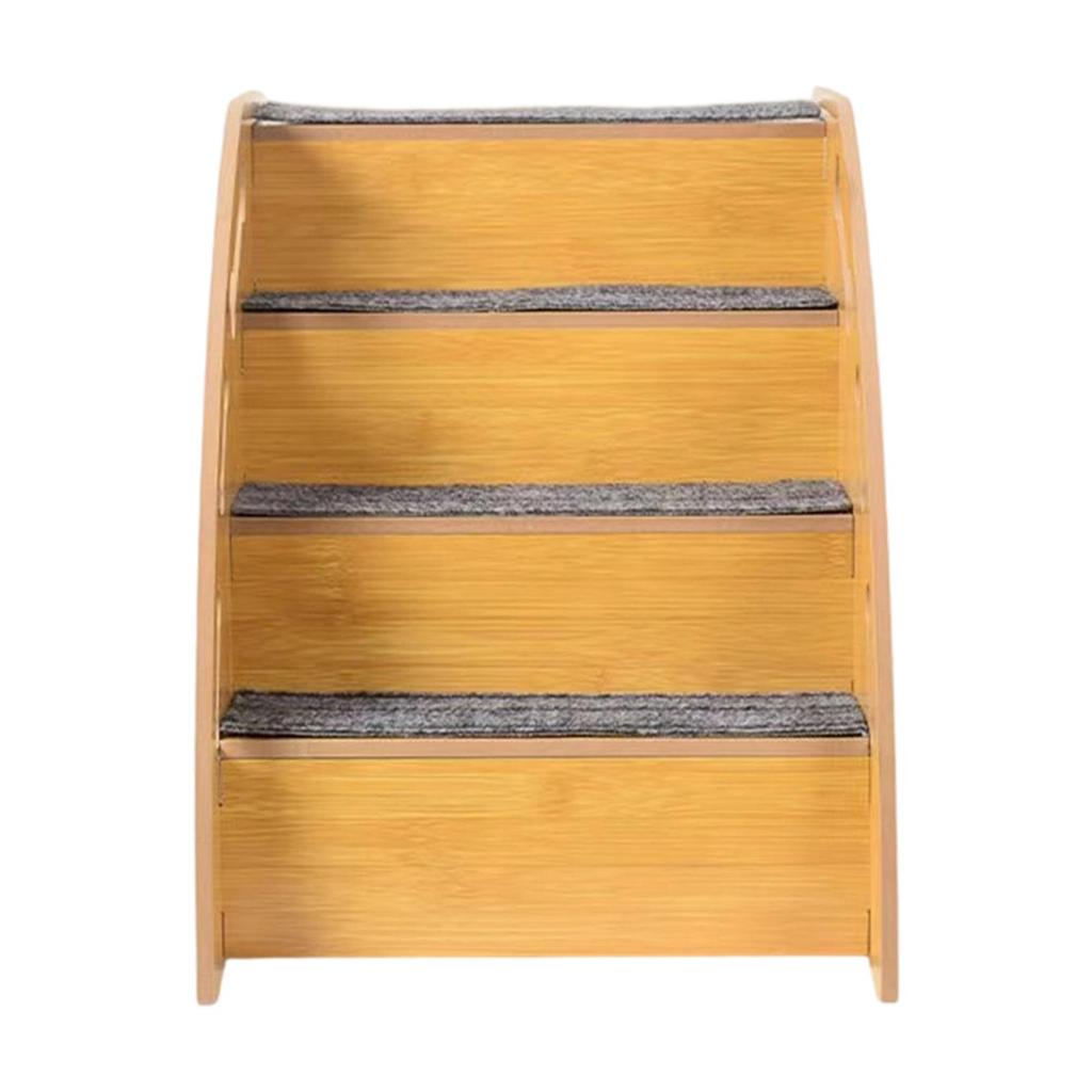 Dog Stair Pet Climbing Steps Wood Comfortable Wear Resistant Pet Stairs for Indoor Bed Couch Sofa Small Dogs and Cats