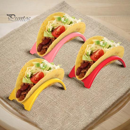 6/12 szt. Uchwyt na taco Food Grade Piekarnik bez BPA Można myć w zmywarce Możliwość układania w stosy Kolorowe Indywidualne porcje Roladki z kurczaka Twarda skorupa Taco Zestaw stojaków