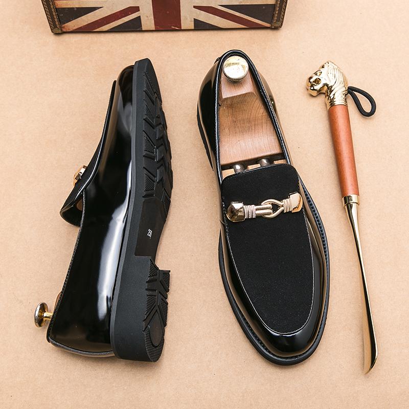 Luxury Men's Loafers Soft Soles Comfortable Casual Shoes Men's Wedding Genuine Leather Shoes Pointed Toe Free Delivery