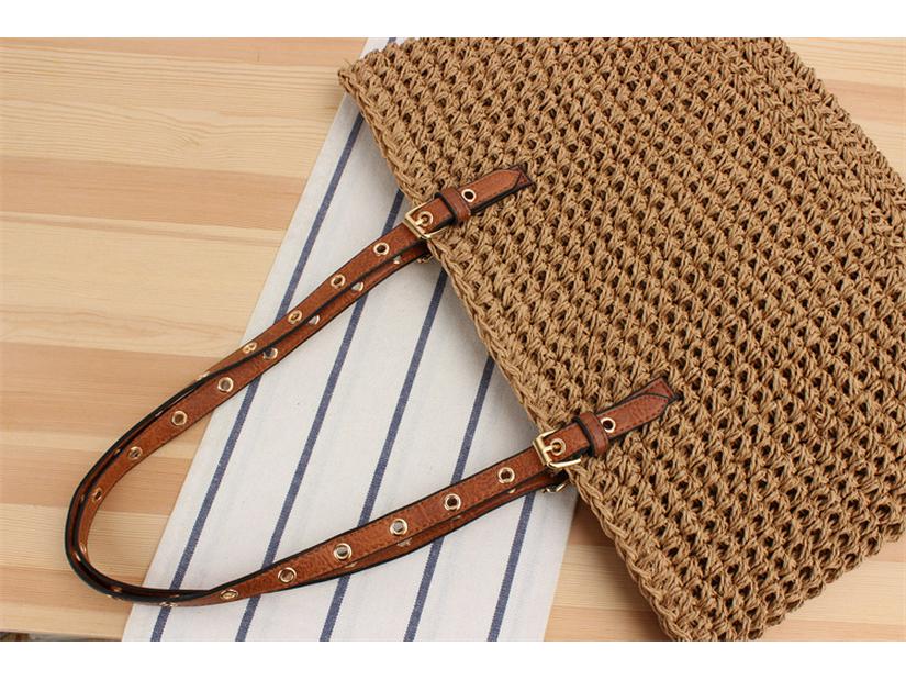 Phoenix Eye Single Shoulder Woven Crochet Tassel Beach Bag for Women