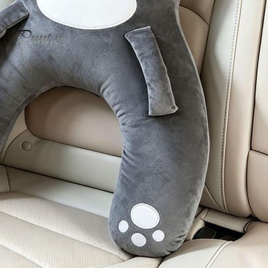 Decorative Car Interior Accessory H-Shaped Pillow for Kids, Cute Neck Pillows Seat, Sleeping Vehicle Seat Gap Filler Pillow, Plush Rest Cushion Trips