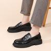 The first layer of cowhide men's shoes is pedal new casual loafers business dress British leather shoes men's high-end leather