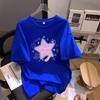 Women's White Printed Short-Sleeve T-Shirt, Summer 2025, New Loose Plus Size Half-Sleeve Design