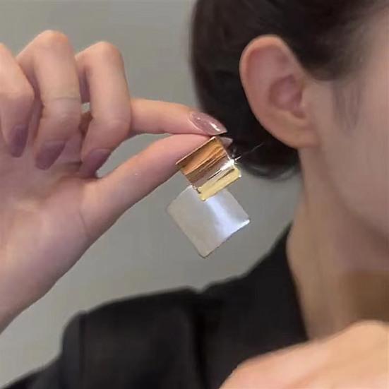 1 Pair Women Earrings Geometric Design Sparkling Lightweight Drop Earrings Jewelry Gift Party