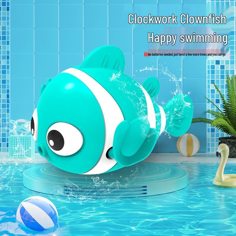 Clownfish Wind-Up Bath Toy for Kids - Perfect for Water Play and Bath Time Fun