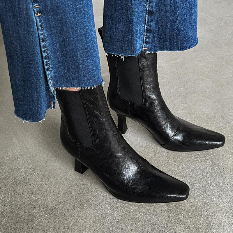 

Мода 2024 Новые Осенние Женские Сапоги Женская Обувь Острый Носок Массивный Каблук Обувь Лаконичные Ботильоны Элегантные Современные Сапоги 39(US 7.5) чёрный