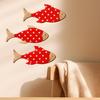 3 Pcs Wood Fish Nautical Wall Decor, Rustic Hanging Tropical Fish Sculpture, Vintage Beach Coastal Theme Fish Wall Art for Lake House, Bathroom,