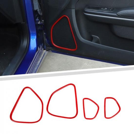 4PCS Front Rear Door Speaker Stereo Horn Cover Trim for Dodge Charger/300C 2011+