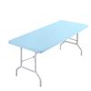 Rectangle Picnic Table Cloth, Elastic Fitted Tablecloths for 6 Foot Tables, Washable Polyester Table Cover for Picnic, Camping