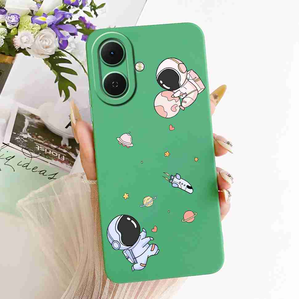 For Tecno Spark Go 2 Case Astronaut Girls Pattern Soft Cases For Tecno Spark Go2 SparkGo2 KM4 Silicon Covers Bumper