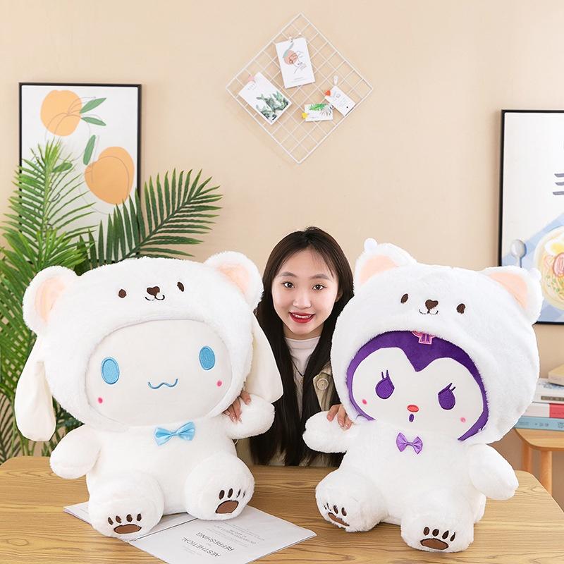 Super Soft Plush White Bear Toy With Transforming Feature For All Ages Ideal Gift For Girls, Boys, And Couples