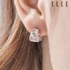 [ELLE Jewelry] 14K GF White Glass One-Touch Earrings ELGPEE538