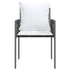 Garden Chairs with Cushions 2 pcs Brown 54 x 61 x 83 cm Poly Rattan