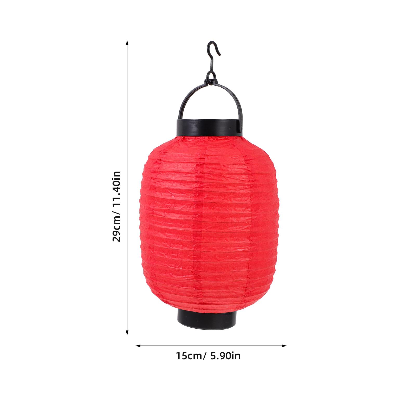 

1pc Folding Lantern With Light Decorative Paper Hanging Lamp For Party Wedding Baby Shower Diy Design Festival Home Decor красный