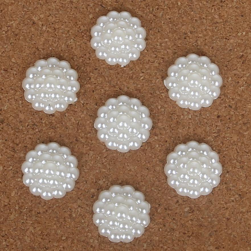 20-200Pcs Ivory Flatback Half Round Pearl Craft ABS Resin Imitation Pearl Resin Scrapbook Beads For DIY Decoration Handmade Craft Accessories