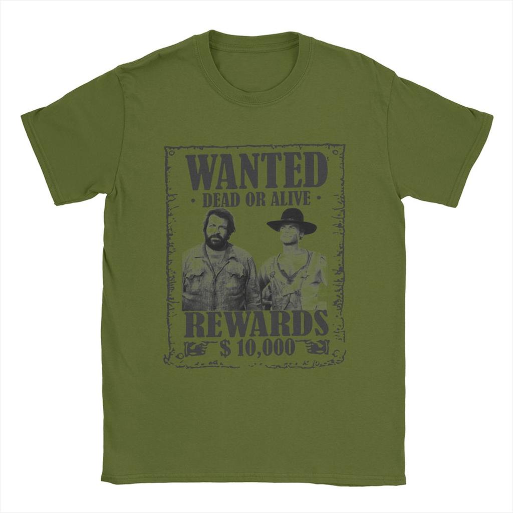 Bud Spencer Terence Hill Wanted Lo Chimavano Trinity Epic Men T Shirts Novelty Tees Movie T-Shirt Pure Cotton 6XL Clothes