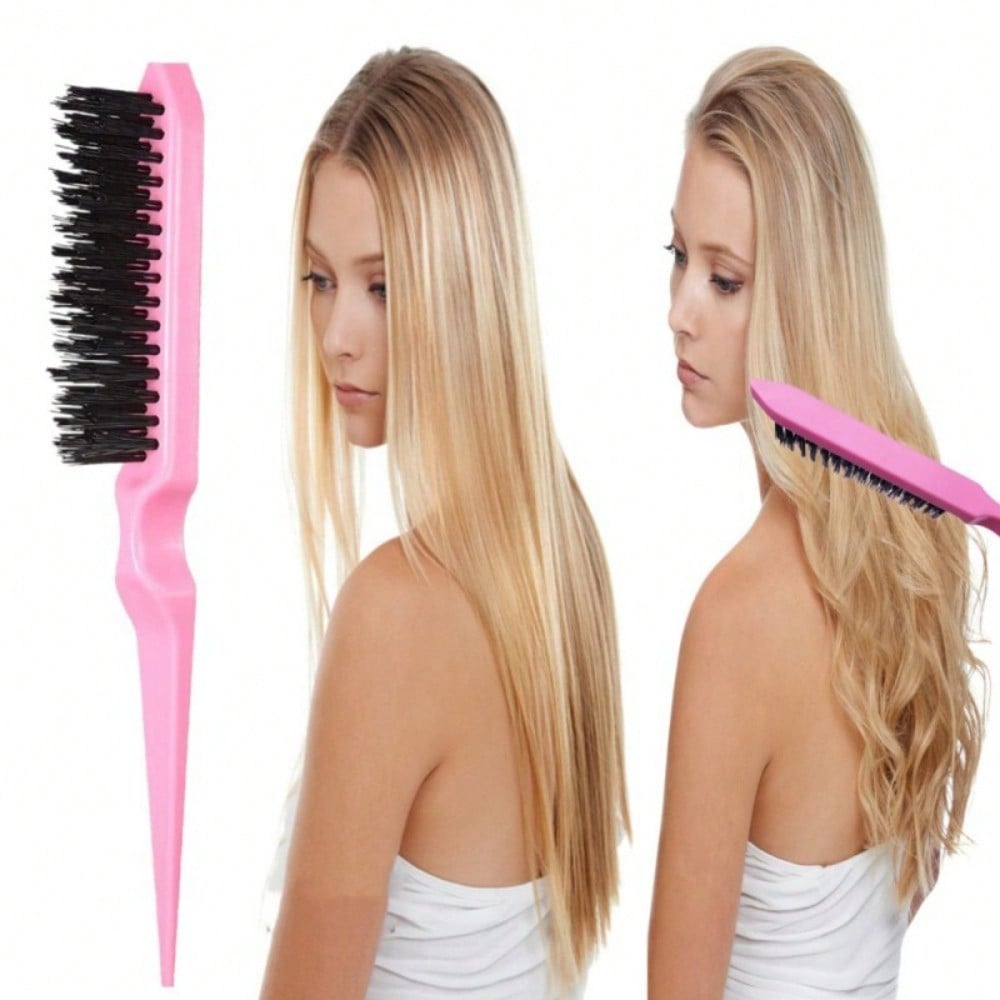 1pcs Pointed Tail Three Row Hair Comb, Fluffy Hair Styling Comb, Hair Cleaning And Hairdressing Tools