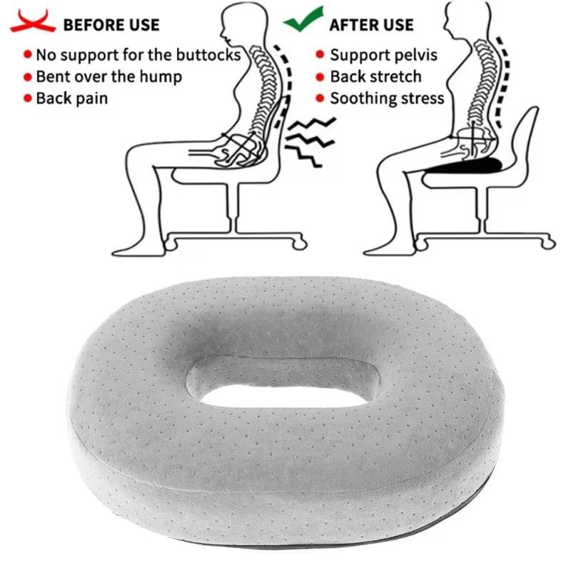 High Rebound Hollow Donut O-ring Seat Cushion Memory Cotton Inner Core Leg Support Comfortable and Breathable Ergonomics