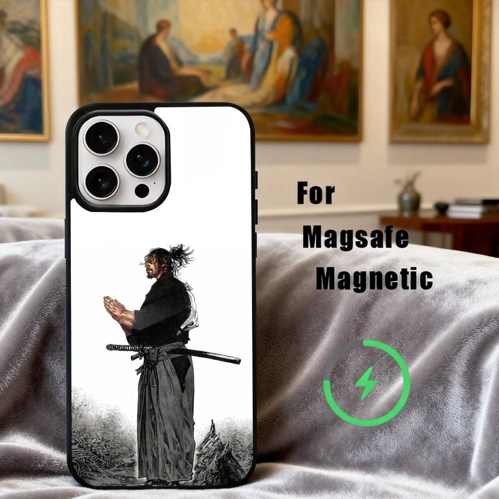 J-Japanese B-Bushido S-Samurai  Phone Case For iPhone17,16,15,14,13,12,11 Plus,Pro Max Magnetic For Magsafe Wireless Charging