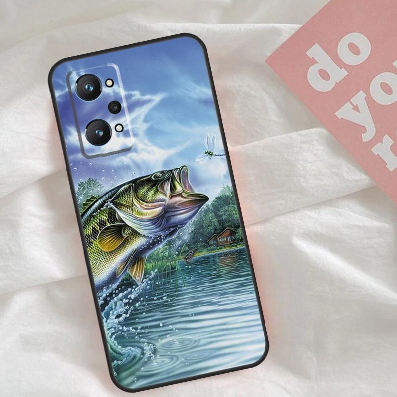 Art Fishing Lure Case For Realme C65 C67 C71 C63 C61 C55 C51 C53 C35 C75 11 12 13 14 15 Pro Plus GT6 GT7 Pro