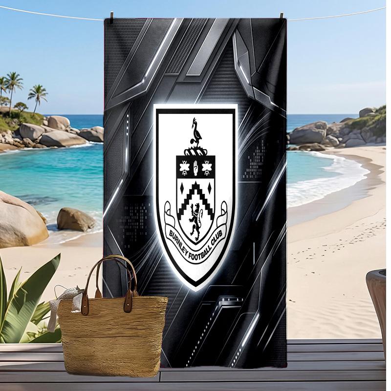 Burnley Football Print Beach Towel, Large Soft Quick Dry Towel for Beach Camping Swimming