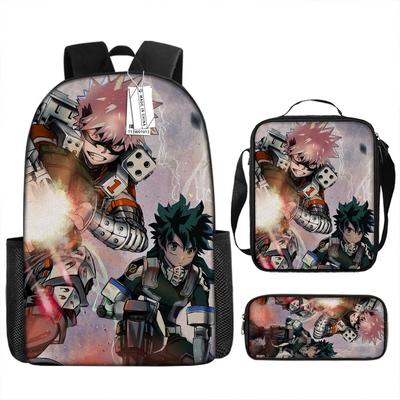 My Hero Academia My Hero Academia's New Three-piece Bag To Reduce the Burden and Protect the Spine for Primary School Students.
