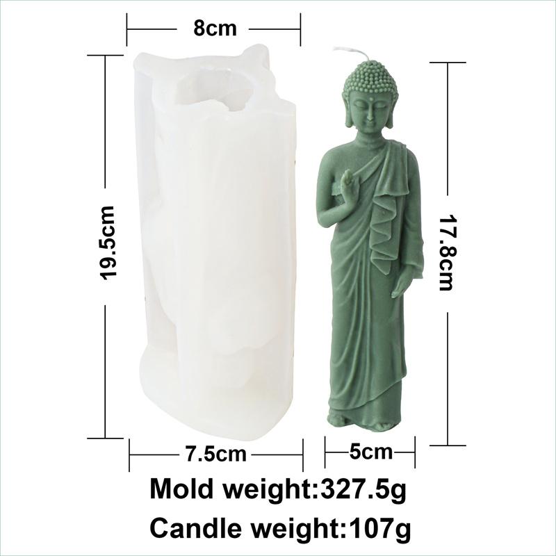 3D Multiform Buddha Silicone Candle Mold Amitabha Buddha Gypsum Mold Handmade Soap Incense Mold Religion Home Crafts Ornaments