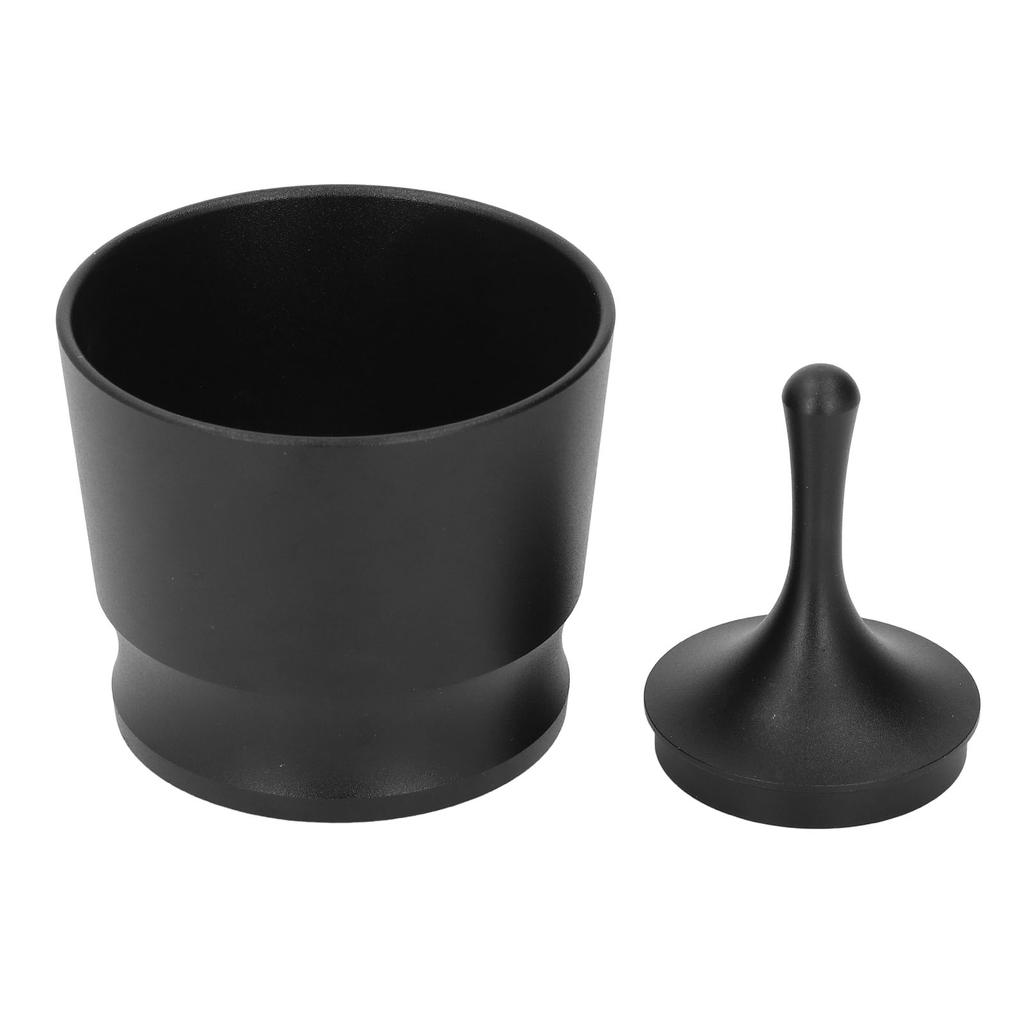 Coffee Powder Picker Aluminum Alloy Ergonomic Coffee Powder Receiver for 51mm 53mm 58mm Portafilter Black