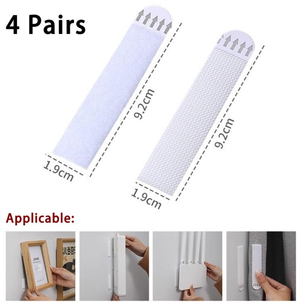 4 Pairs Punch-free Photo Frame Tape Strips Self Adhesive Poster Frame Hanging Stickers  Home Office