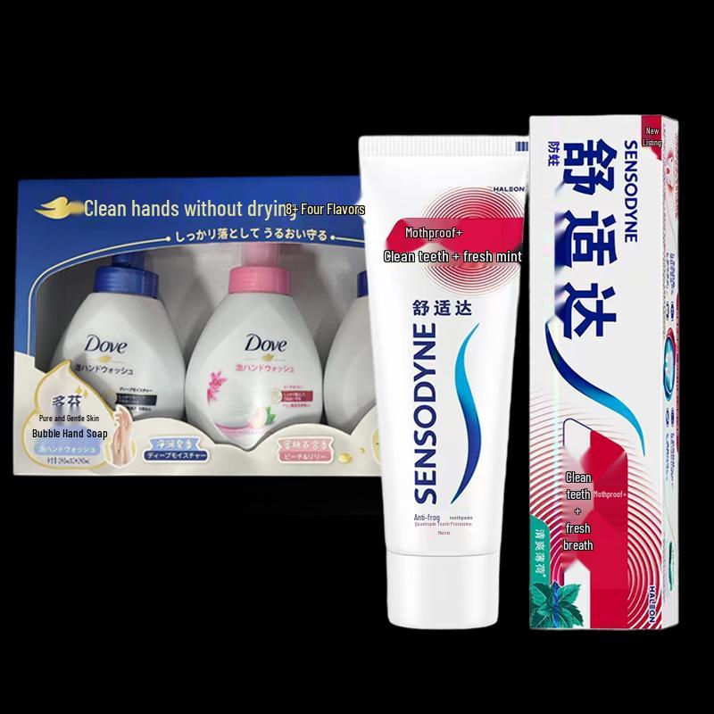 Dove Foam Hand Wash & Sensodyne Toothpaste Set