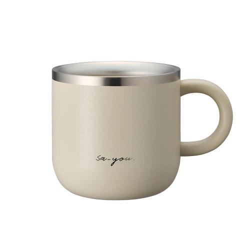 Doshisha Mug for Hot Water, 230ml, Quick Petit, Warming, Cold Relief, Heat-Absorbing Design, Pink Beige, ONZONE