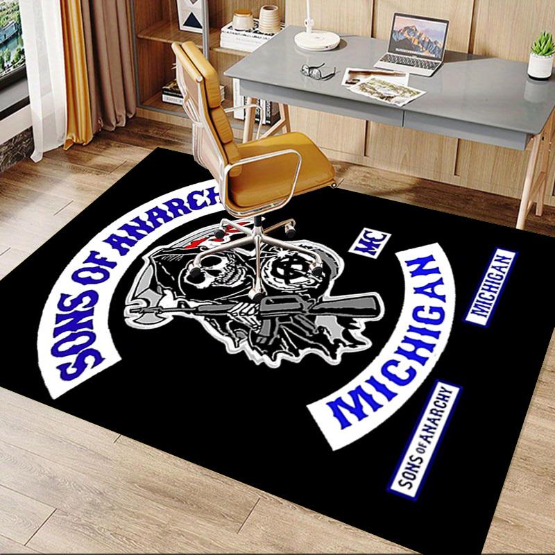 1pc Sons of Anarchy Michigan MC Carpet Anti Slip Polyester Floor Mat for office.Bedroom