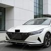For Hyundai Elantra 7Th 2021 2022 2023 2024 Sport Racing Style Car Front Bumper Lip Spoiler ABS Splitter Body Modification Kit