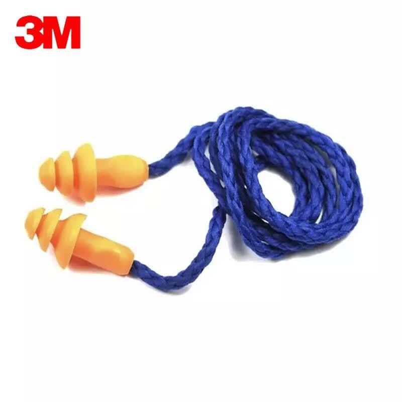3M 1270 Corded Reusable Earplugs 100 Pairs/Box