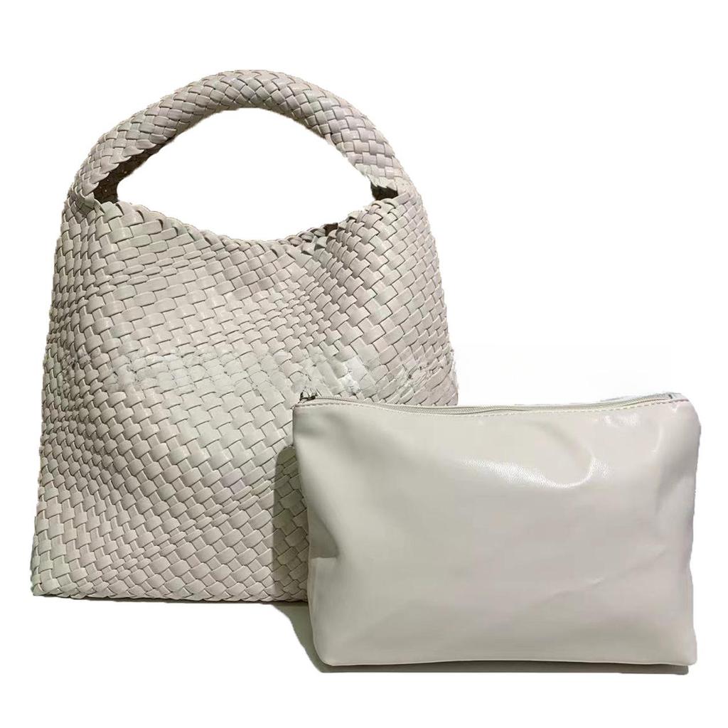 Women's Large Capacity Cross-Border Woven Shoulder Bag - Versatile Shopping & Commuter Tote