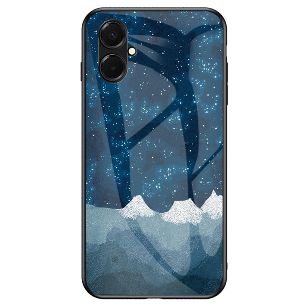 For Samsung Galaxy A07 4G Case Starry Sky Pattern Tempered Glass Phone Cover